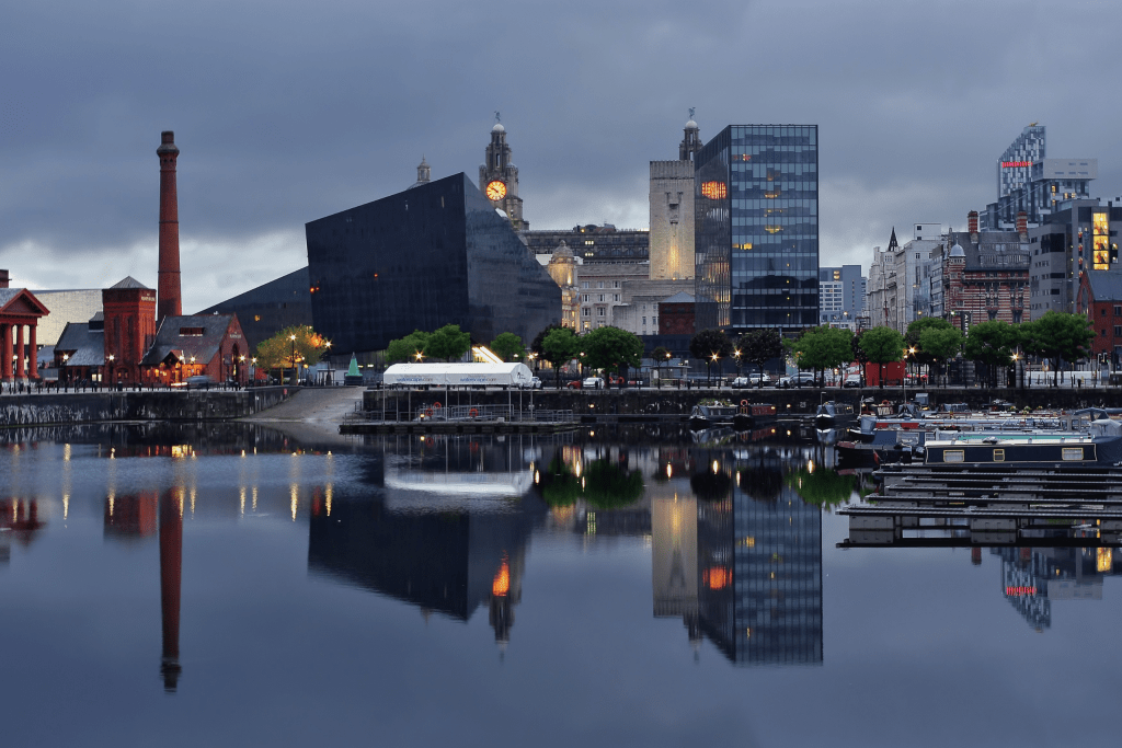Liverpool Docks at night